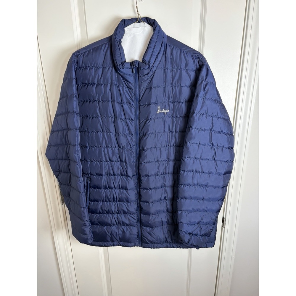 Slumberjack mens long sleeve zip up blue puffer jacket size X-Large